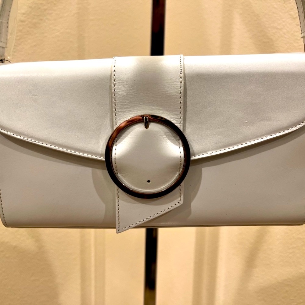 NWT, Leather, “Maxx, New York”, Handbag.  Color White.